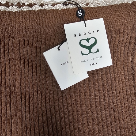 NWT ♡ SANDRO PARIS ♡ Ribbed Knit Lingerie Sleepwear Shorts SIZE 40 (MEDIUM) - Picture 15 of 16